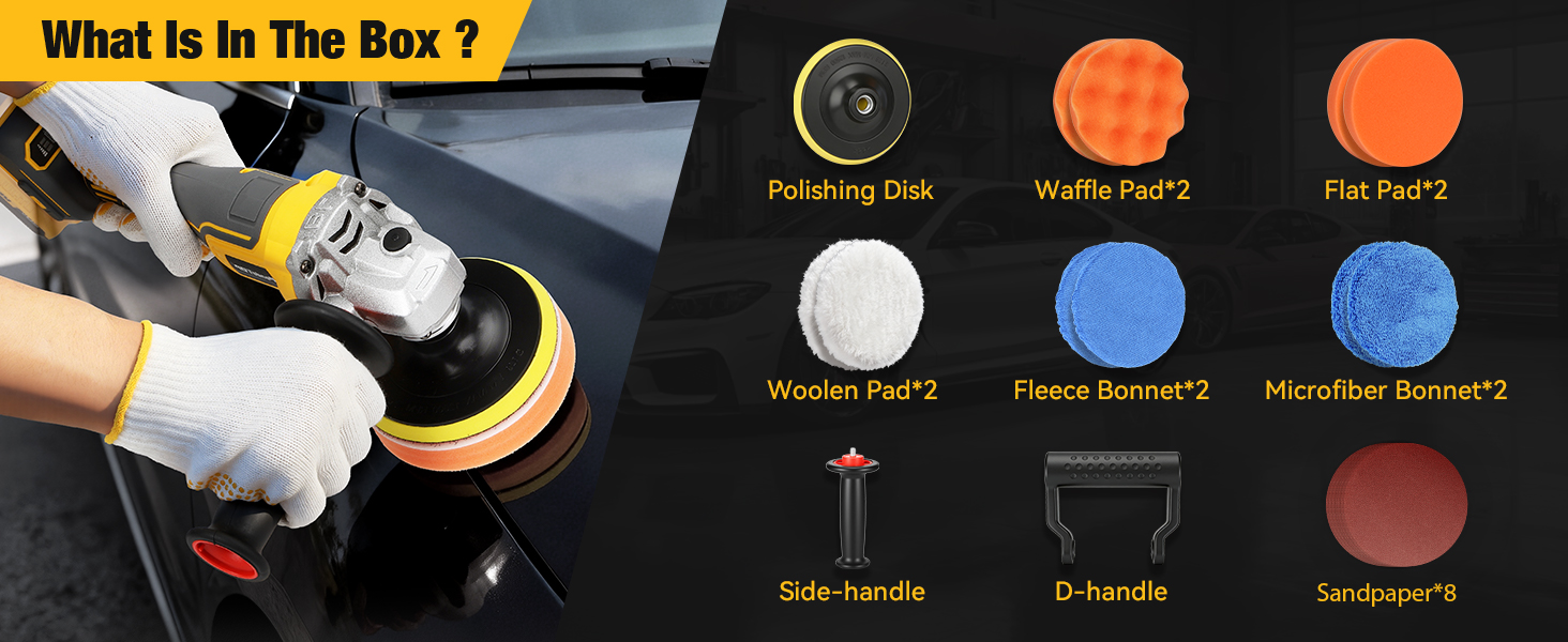 Cordless Buffer Polisher for Dewalt 20v Max Battery