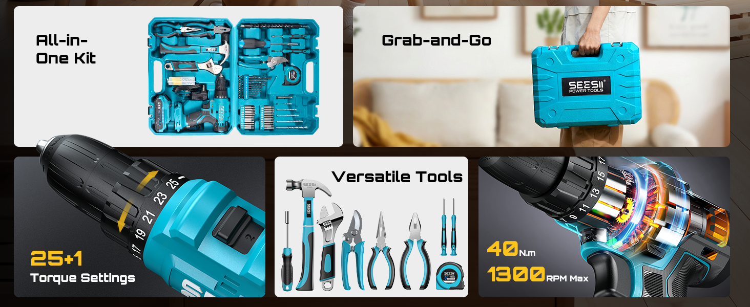 SEESII 190PCS TOOL KIT