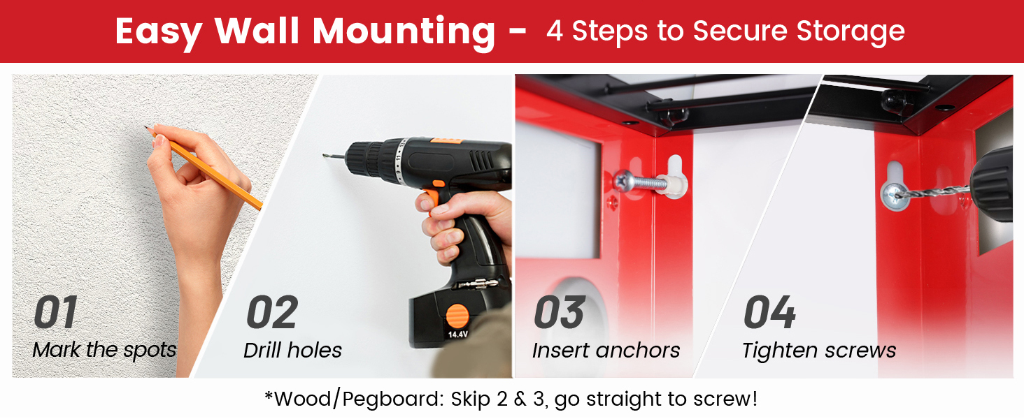 wall-mounted tool holder