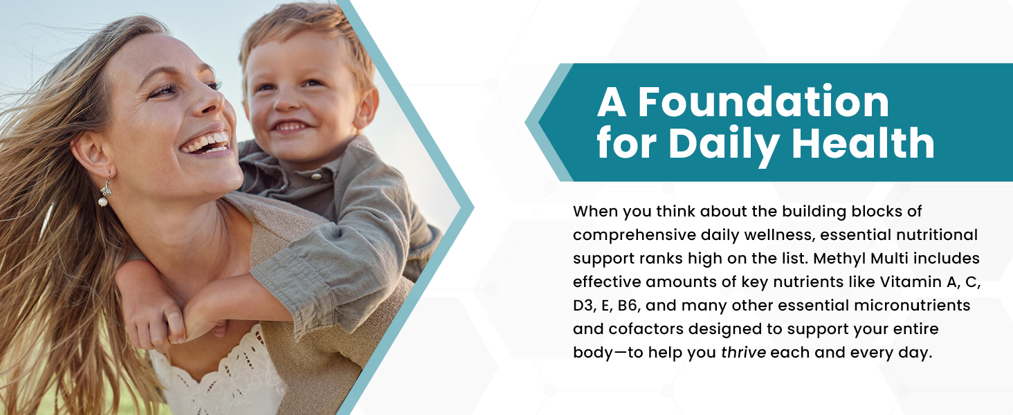 Methyl Multi Without Iron is an essential foundation for daily health containing pure ingredients