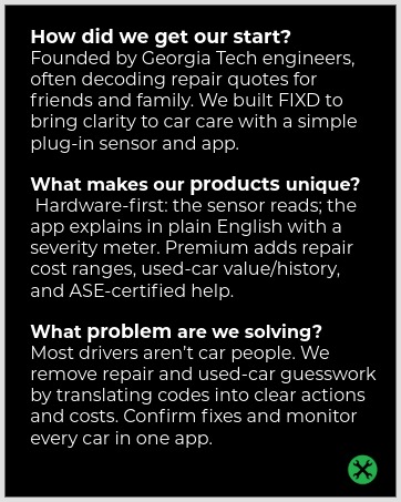 Fixd Brand Overview