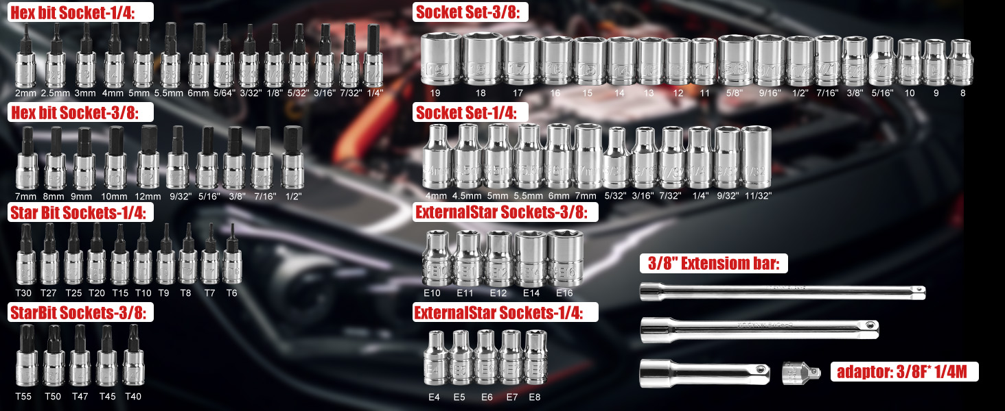 83pc impact socket set
