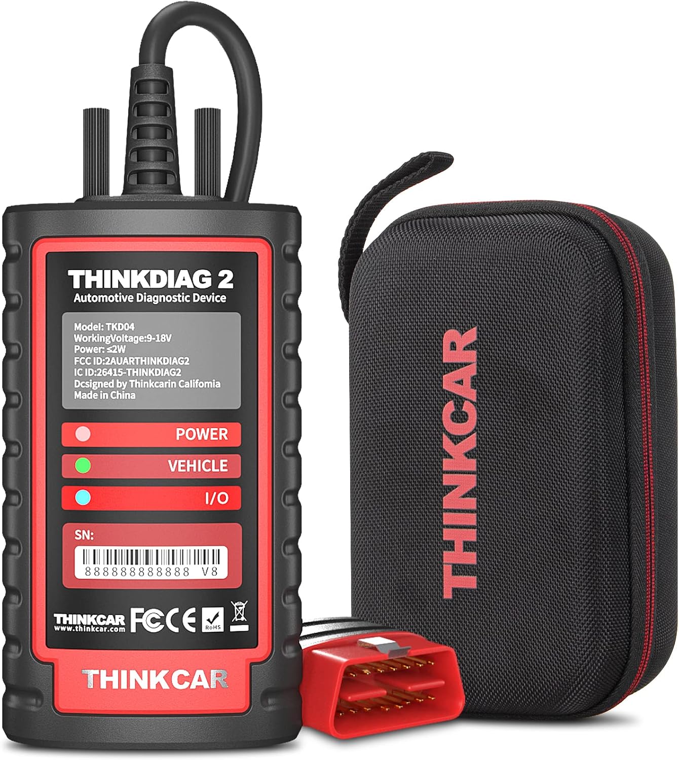 Thinkdiag2 All System Bidirectional OBD2 Diagnostic Scanner for iOS & Android, Bluetooth Scan Tool with CAN-FD Protocol, 15+ Reset Functions, ECU Code, Active Test, AutoVIN, 1 Year Update eBaydiy Tools