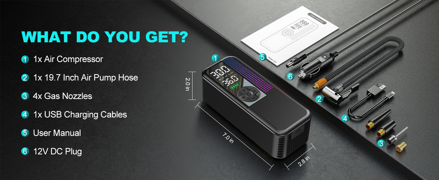 car tire air pump portable