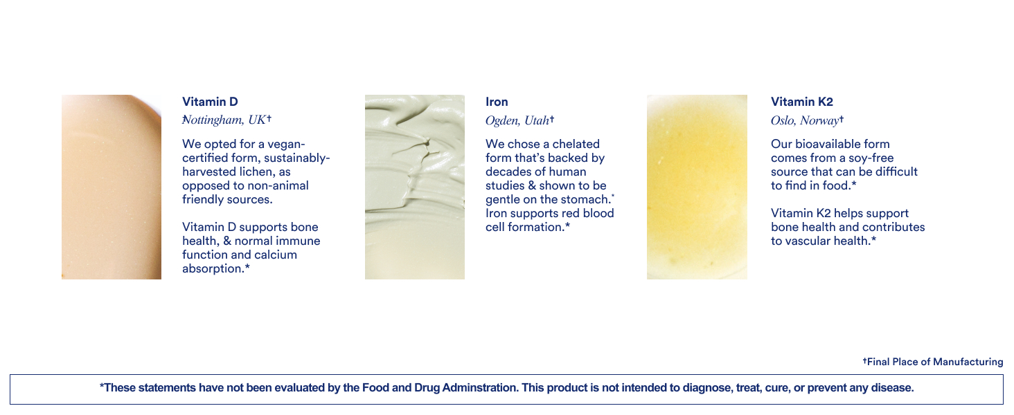 womens 18 multivitamin ingredients