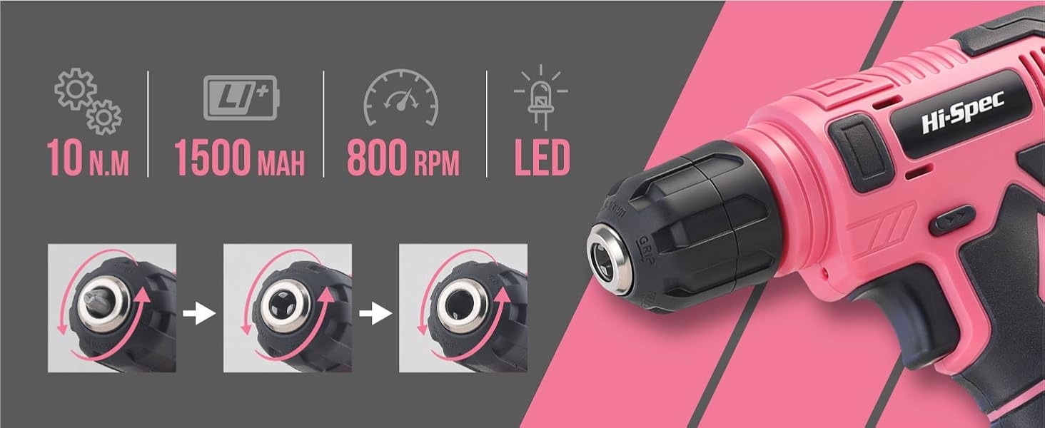 tool set kit box pink lady