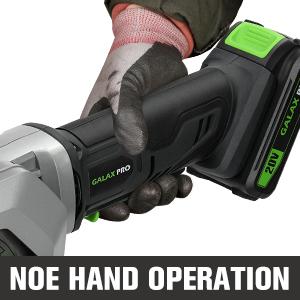 a hand with a power tool