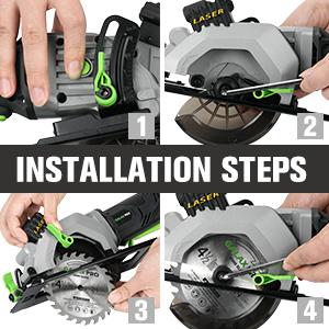 a picture of a circular saw with a circular saw blade.