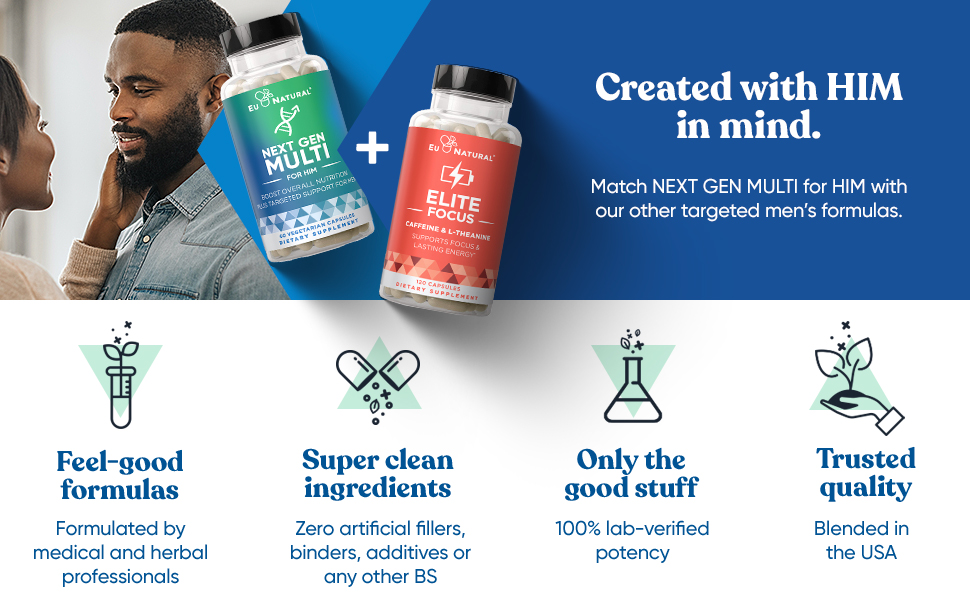 Match next gen multi with our other targeted men&amp;#39;s formulas. clean ingredients and trusted quality