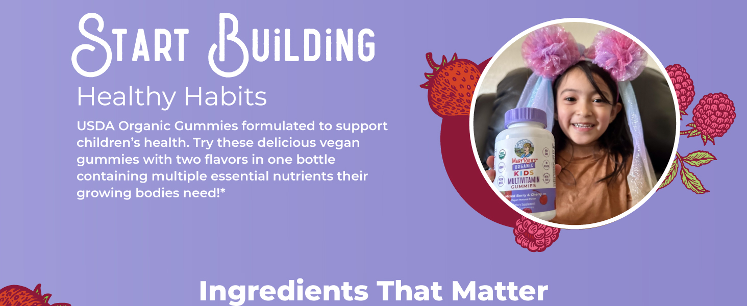 Kids Multivitamin Gummies, Mixed Berry &amp; Cherry, Org, 60 ct