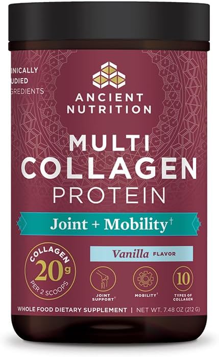 Ancient Nutrition Collagen Powder Protein, Multi Collagen Protein Powder Joint + Mobility, 20 Serving, Joint Supplement with Hydrolyzed Collagen Peptides for Post Workout, 7.48oz eBaydiy Tools