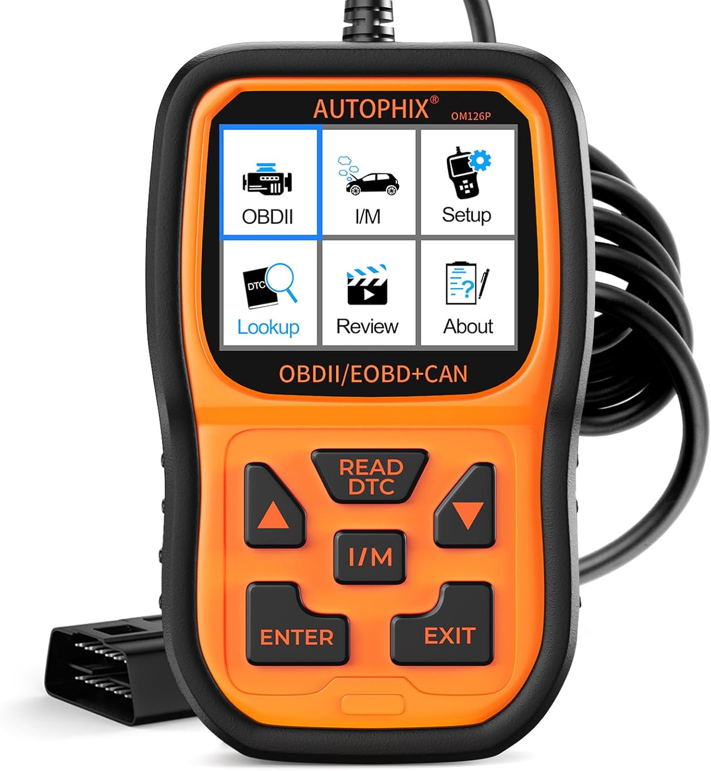 AUTOPHIX OM126P OBD2 Scanner, Check Engine Light Code Reader, Car Code Scanner for Automotive Diagnostic, Read & Clear Fault Code, Pass Smog Test, Live Data, for All US Cars After 1996 eBaydiy Tools