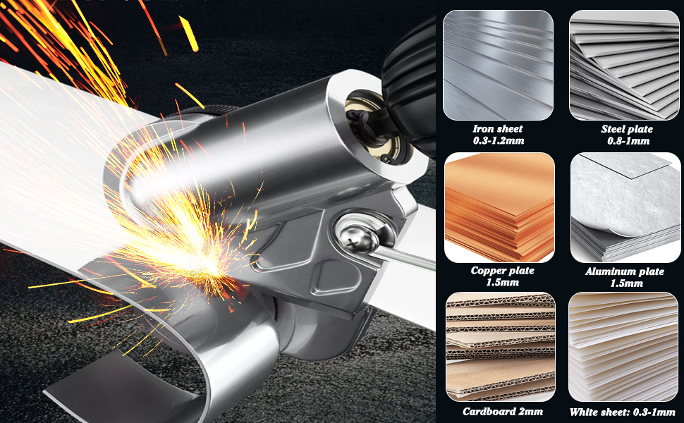 sheet metal cutter drill attachment