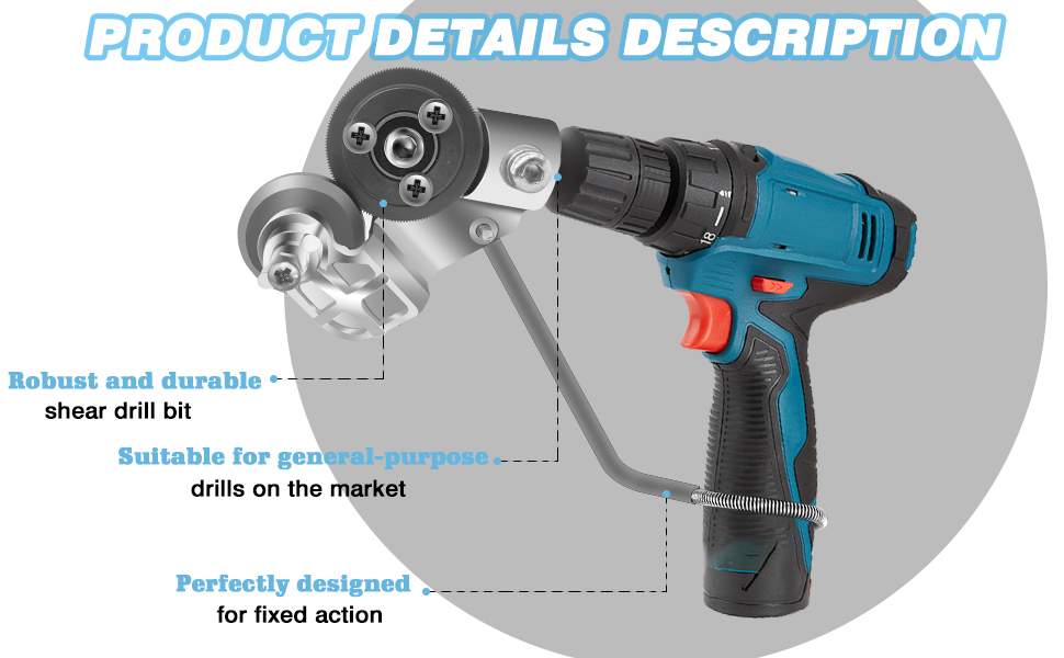 sheet metal cutter drill attachment
