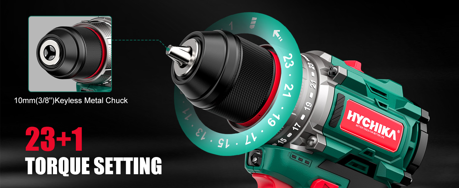 hyhicka drill with 23 plus 1 torque setting