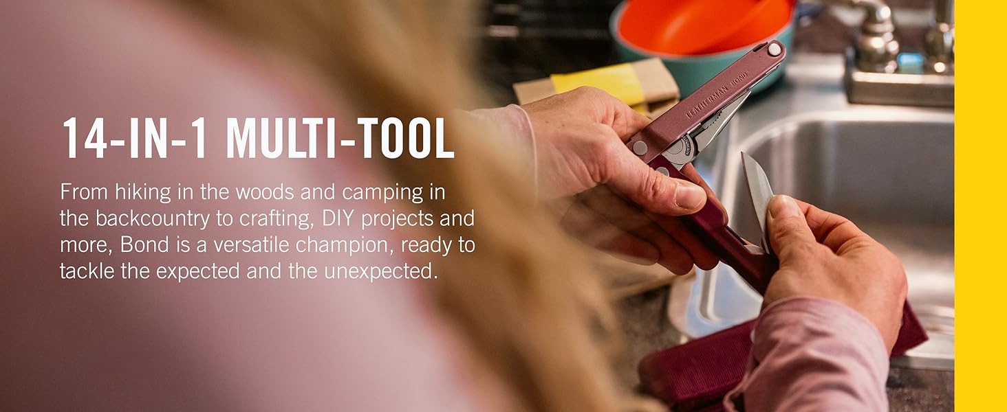 14-IN-1 MULTI-TOOL for hiking in the woods and camping in the backcountry to crafting & DIY projects