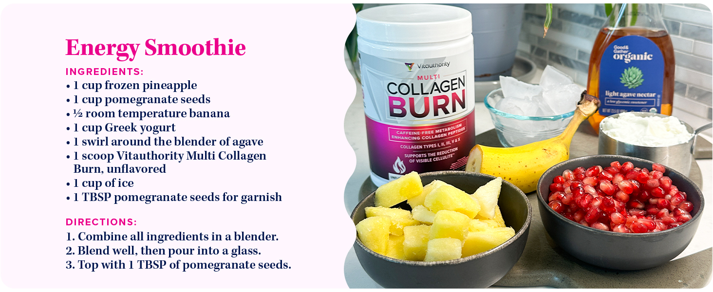 Multi Collagen Burn recipes for unflavored powder. An easy addition to your lifestyle!
