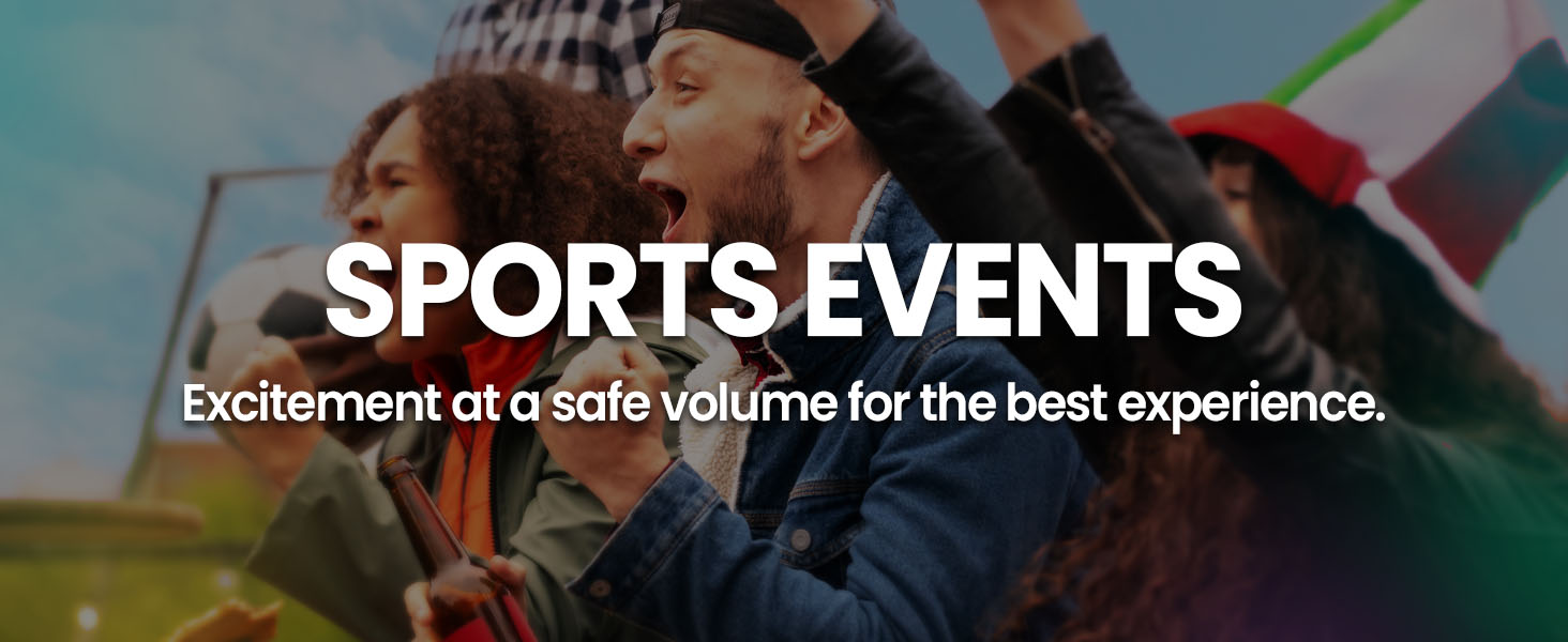 Eargasm Earplugs for Sports Events