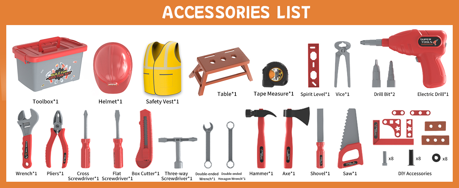 Kids Tool Set with Realistic Power Toy Drill
