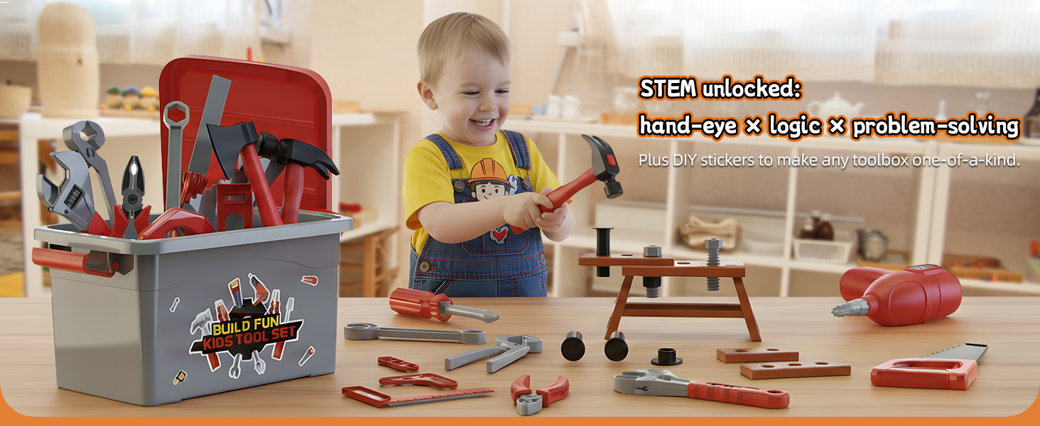 Kids Tool Set with Realistic Power Toy Drill