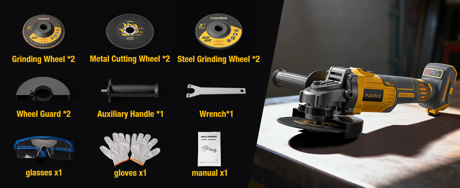 Angle Grinder Cordless for Dewalt 20V Max Battery