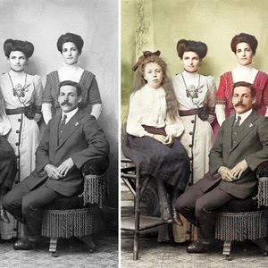 changing black and white images to colour in photoshop elements