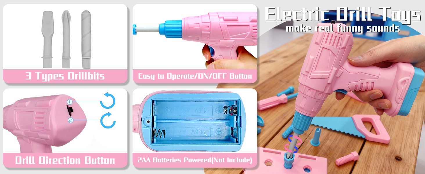 eletric drills toys set