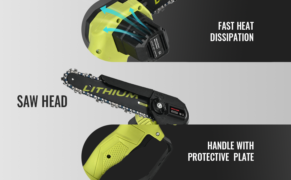 Mini Chainsaw Cordless 6-Inch