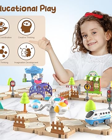 DIY Puzzle Track Car Set