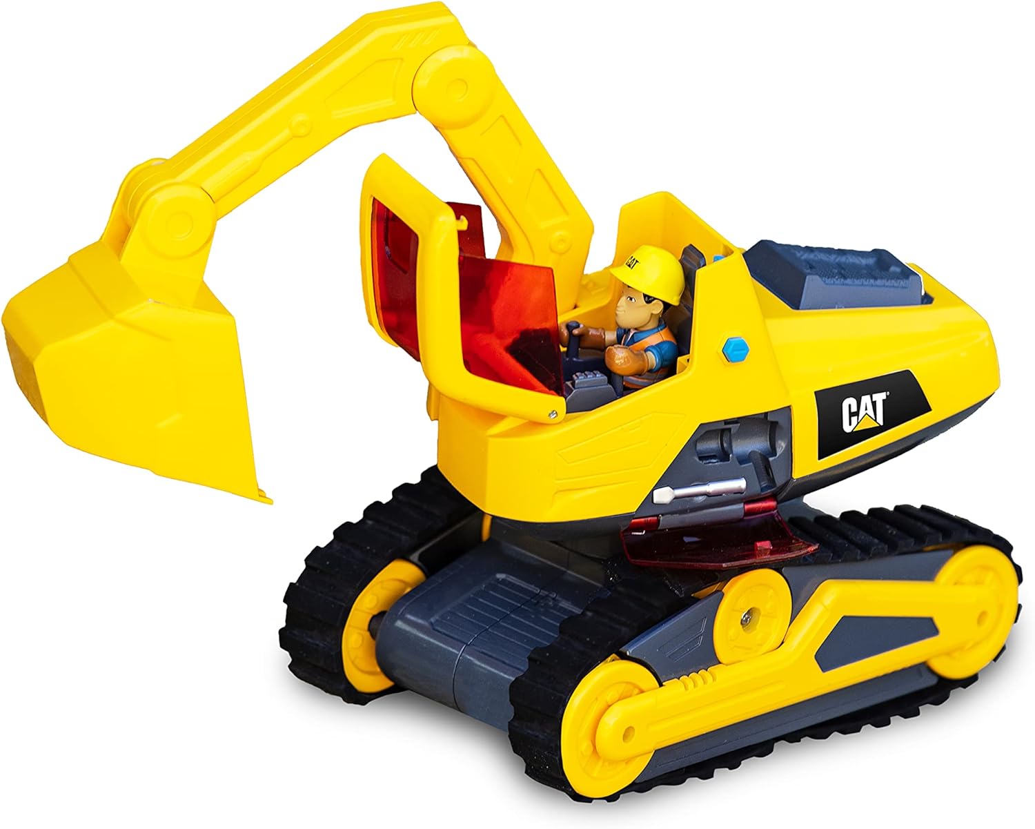 CAT Construction Toys, Power Action Crew Excavator, Light & Sound, Battery Operated, Ages 3+