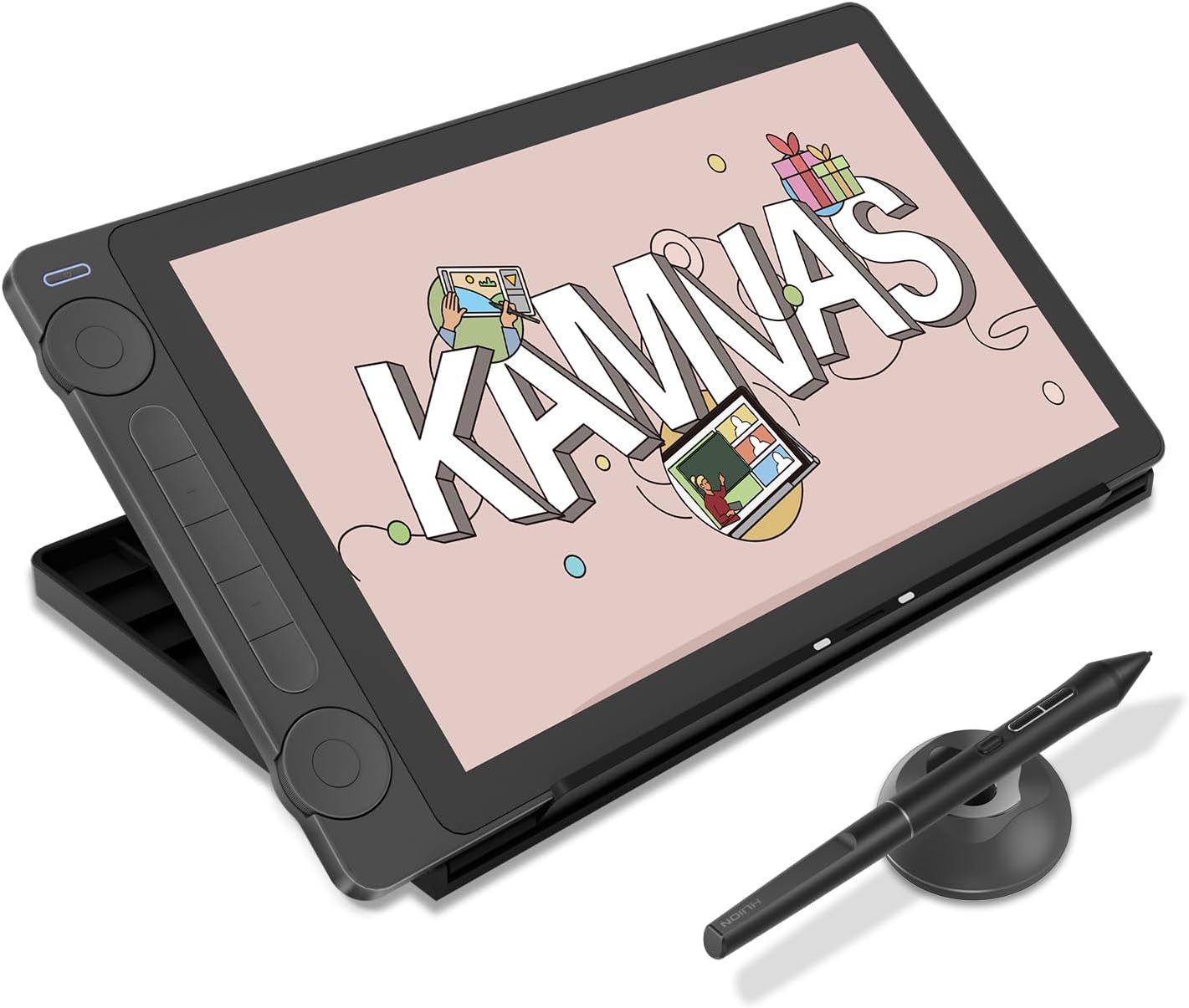 HUION Kamvas 13 (Gen 3) Drawing Tablet with Screen,13.3" Full-Laminated Art Tablet with Anti-Sparkle Canvas Glass 2.0, 99% sRGB, PenTech 4.0, 16384 Pen Pressure, Dual Dial for PC, Mac, Android, Black eBaydiy Tools