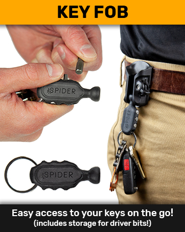 Keep your keys easy to reach with the Spider Key Fob with included key ring!
