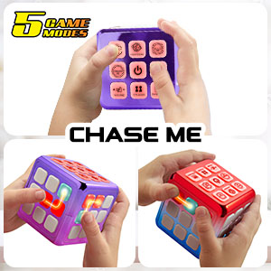 power your fun cubik led metallic electronic game stem toy chase me feature