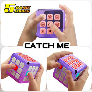 power your fun cubik metallic led game pink purple catch me
