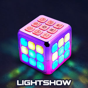 power your fun cubik led metallic electronic game stem toy lightshow feature