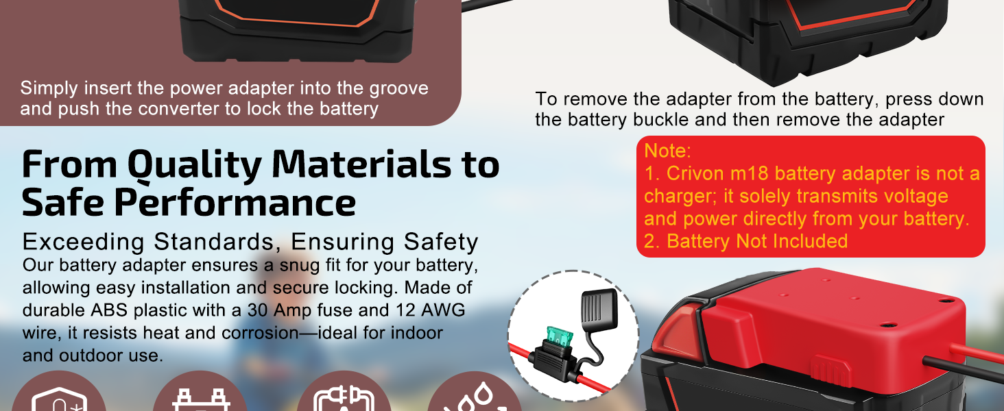 18V for Milwaukee M18 Battery Adapter for Power Wheels Power Tool Drill Battery Adapter Converter