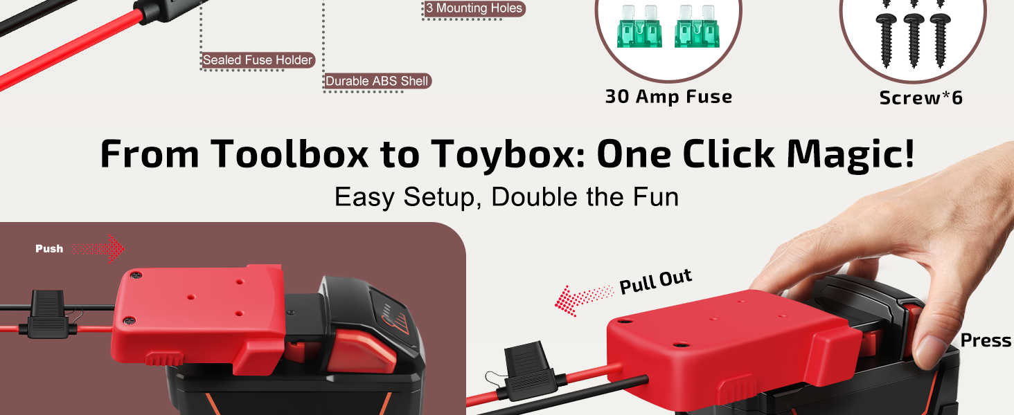 18V for Milwaukee M18 Battery Adapter for Power Wheels Power Tool Drill Battery Adapter