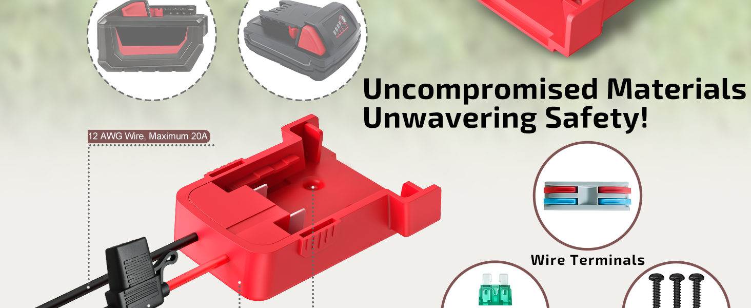 18V for Milwaukee M18 Battery Adapter for Power Wheels Power Tool Drill Battery Adapter