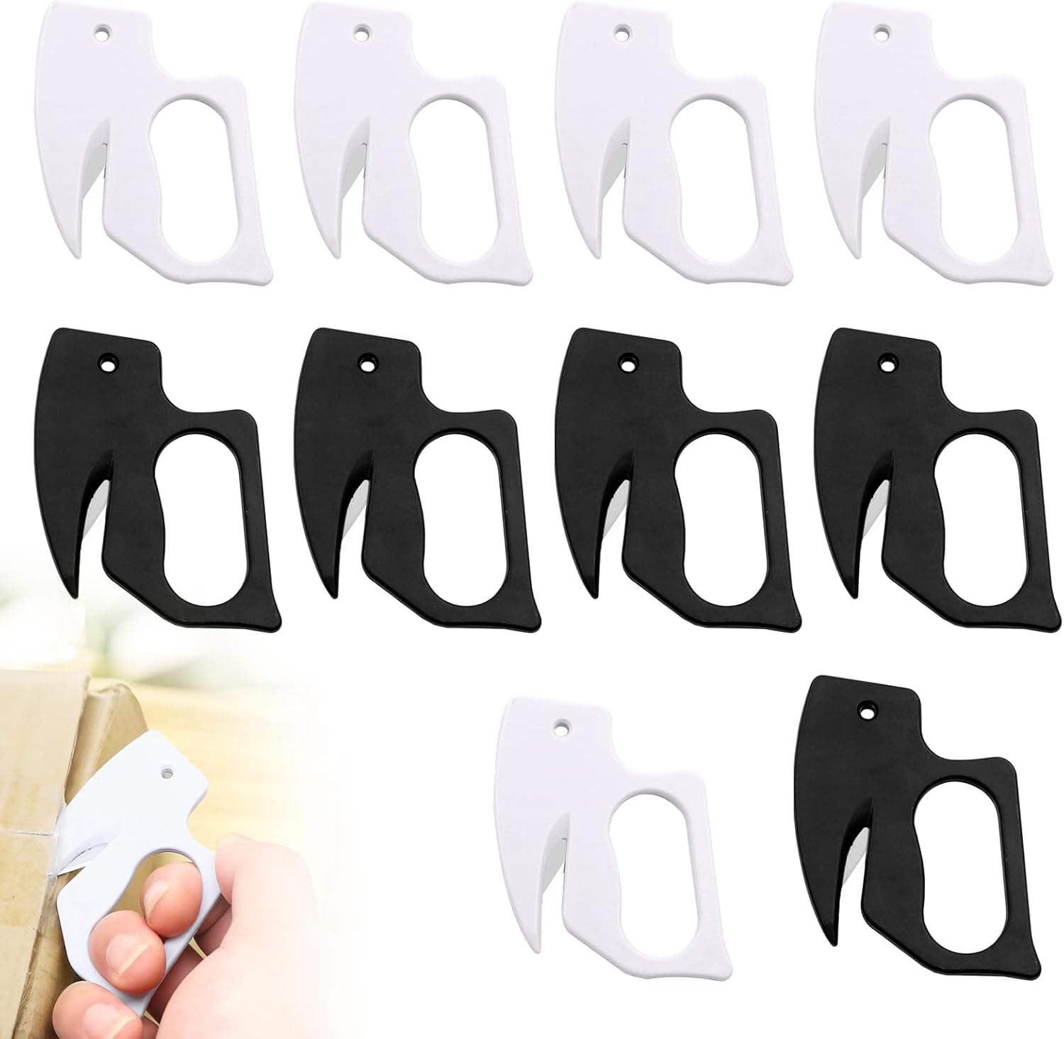 5PC Letter Opener Envelope Slitter, 2026 New Letter Openers Plastic with Blade Envelope Opener Mail Opener for Envelope,Package,Paper Cut,Safe Letter Opener (10PC Mix)