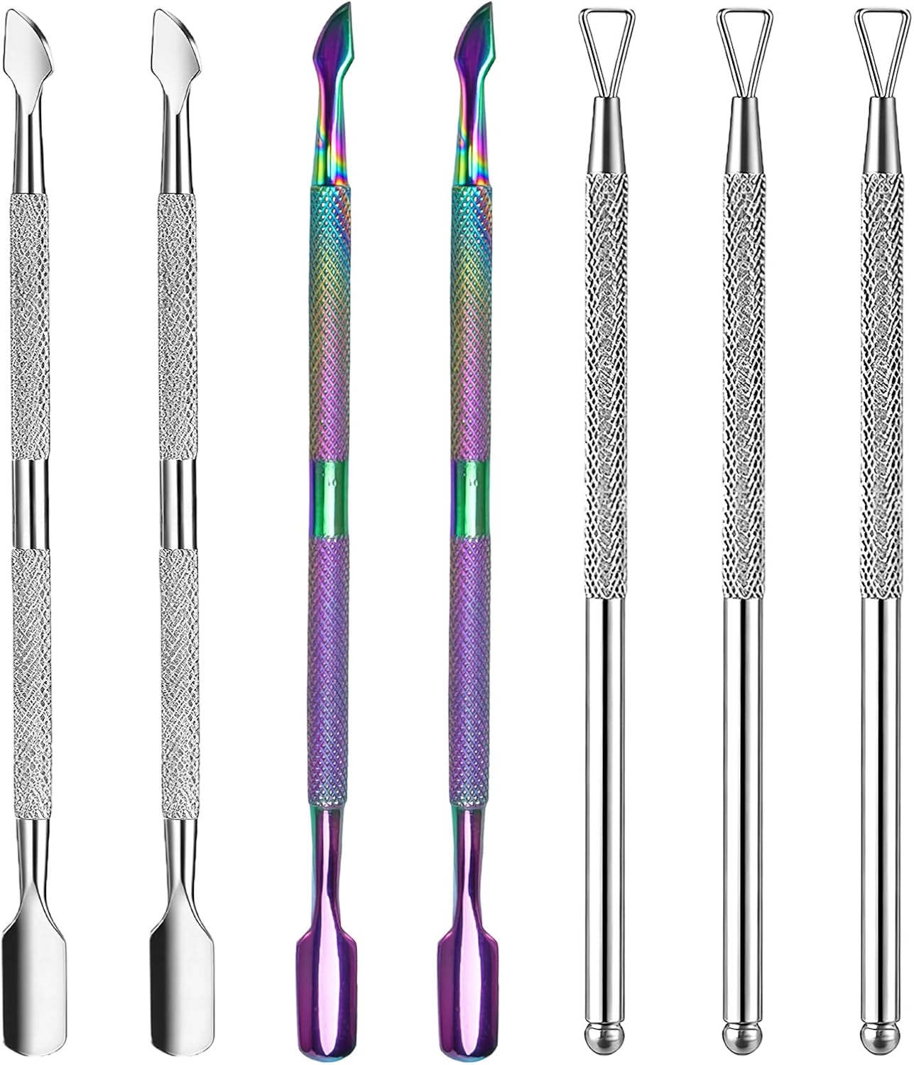 7 Pcs Lottery Ticket Scratcher Tool Set - Stainless Steel Lotto Scratcher Tool for Scratch Off Tickets - Multi-Function Scraper Label Residue Remover (Silver) eBaydiy Tools