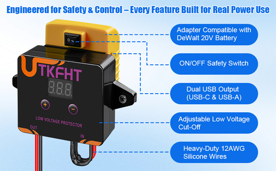 Power Wheel Battery Adapter Fit for Dewalt 20V