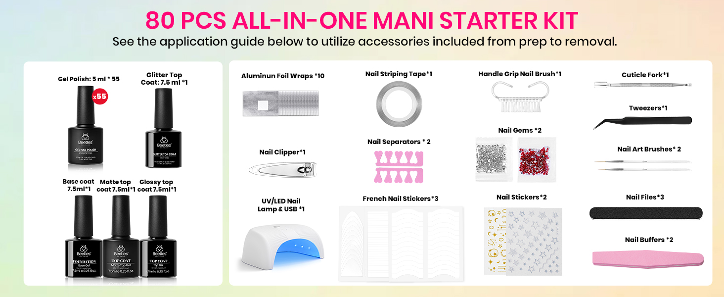 gel nail polish kit with uv light，gel nal kit，gel nail polish kit