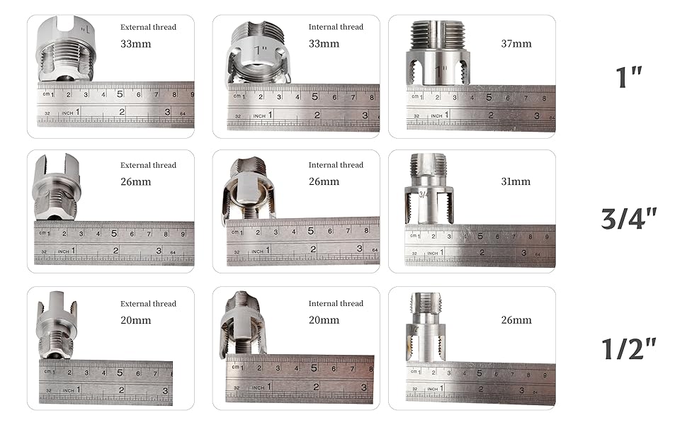 Integrated Internal & External Pipe Threading Tool