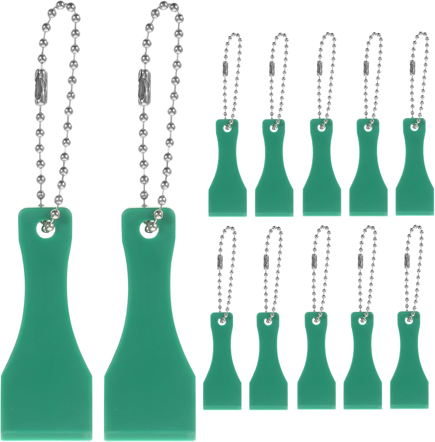 12pcs Lottery Ticket Scratcher Tool Plastic Scraper Tool Keychain Labels Remover Tool with Keychains Scoop Shape Scratcher Tool for Sublimation (Random Color) eBaydiy Tools