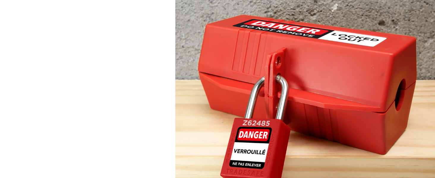 precision-engineered red Lockout Tagout padlock