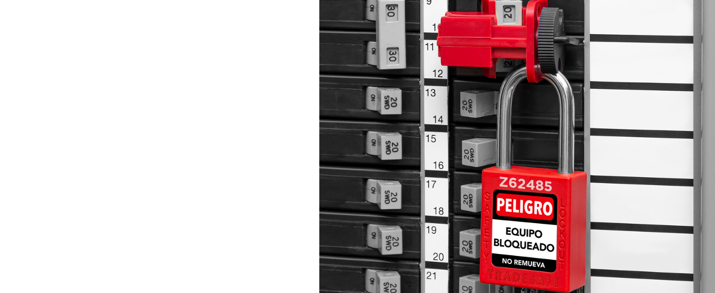 premium quality red lockout tagout padlock tradesafe