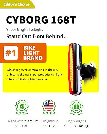 USB Rechargeable Bike Light Set Powerful Bicycle Front Headlight and Back Taillight