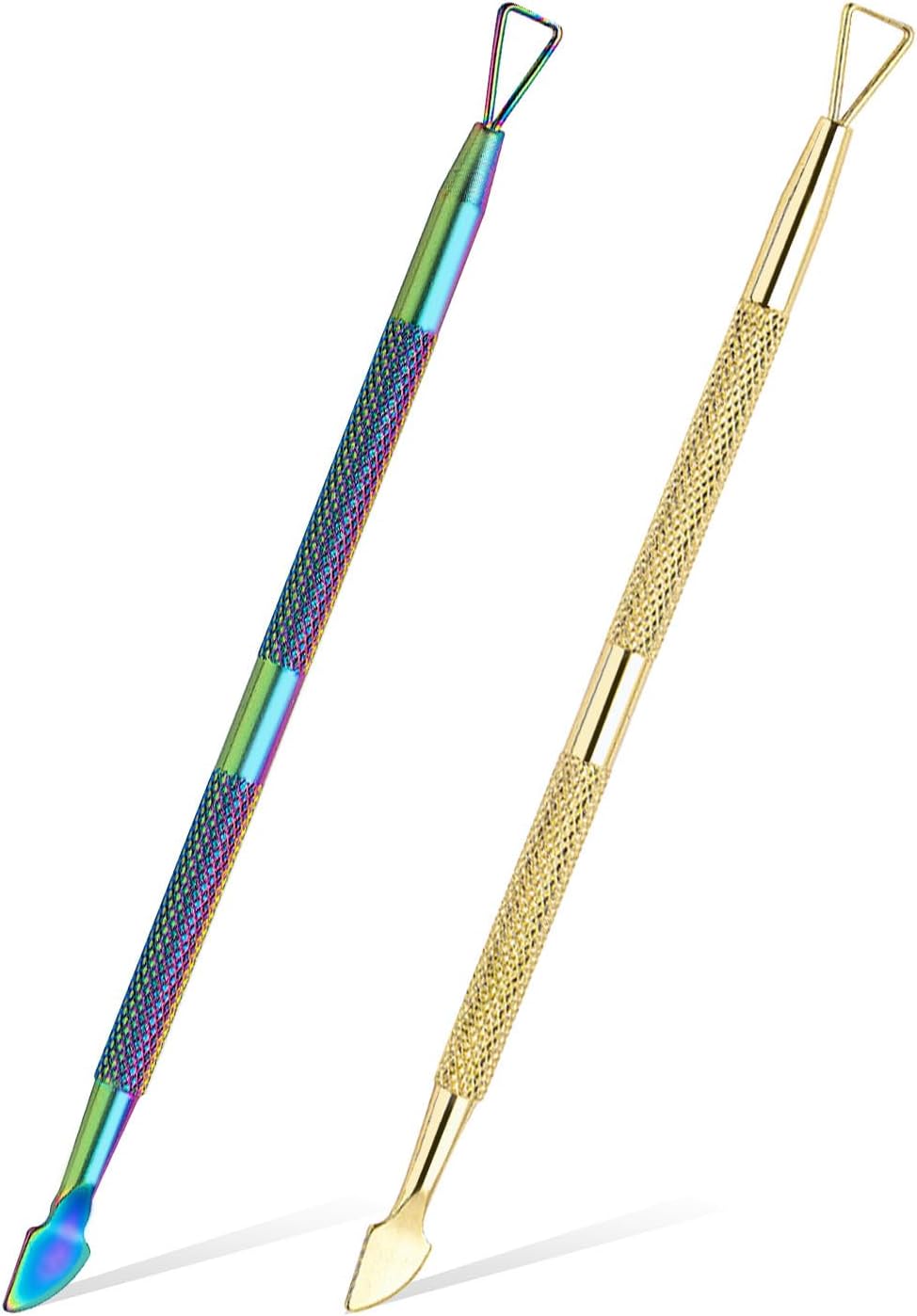 2PCS Lottery Ticket Scratcher Tool,Metal Lottery Scratcher,Scratch Off Tool,Lotto Scratcher Label Scraper for Lottery Ticket,Multi-Use Scraping Steel Tool for Ticket Stickers Label Films(Rainbow,Gold) eBaydiy Tools