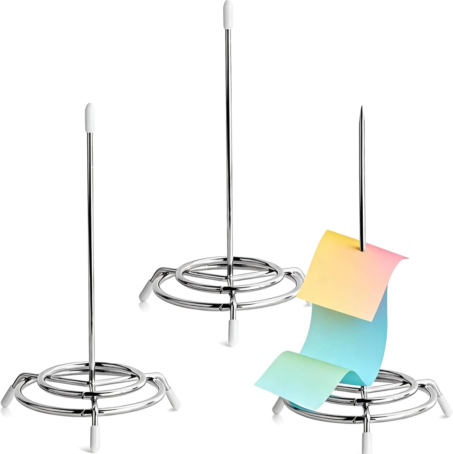 3Pcs Ticket Stabber for Restaurant, Ticket Receipt Holder Check Spindle Orders, Stainless Steel Bill Check Fork Holder Memos and Receipt Studs- Paper Receipt Holder Studs for Businesses Office Kitchen eBaydiy Tools