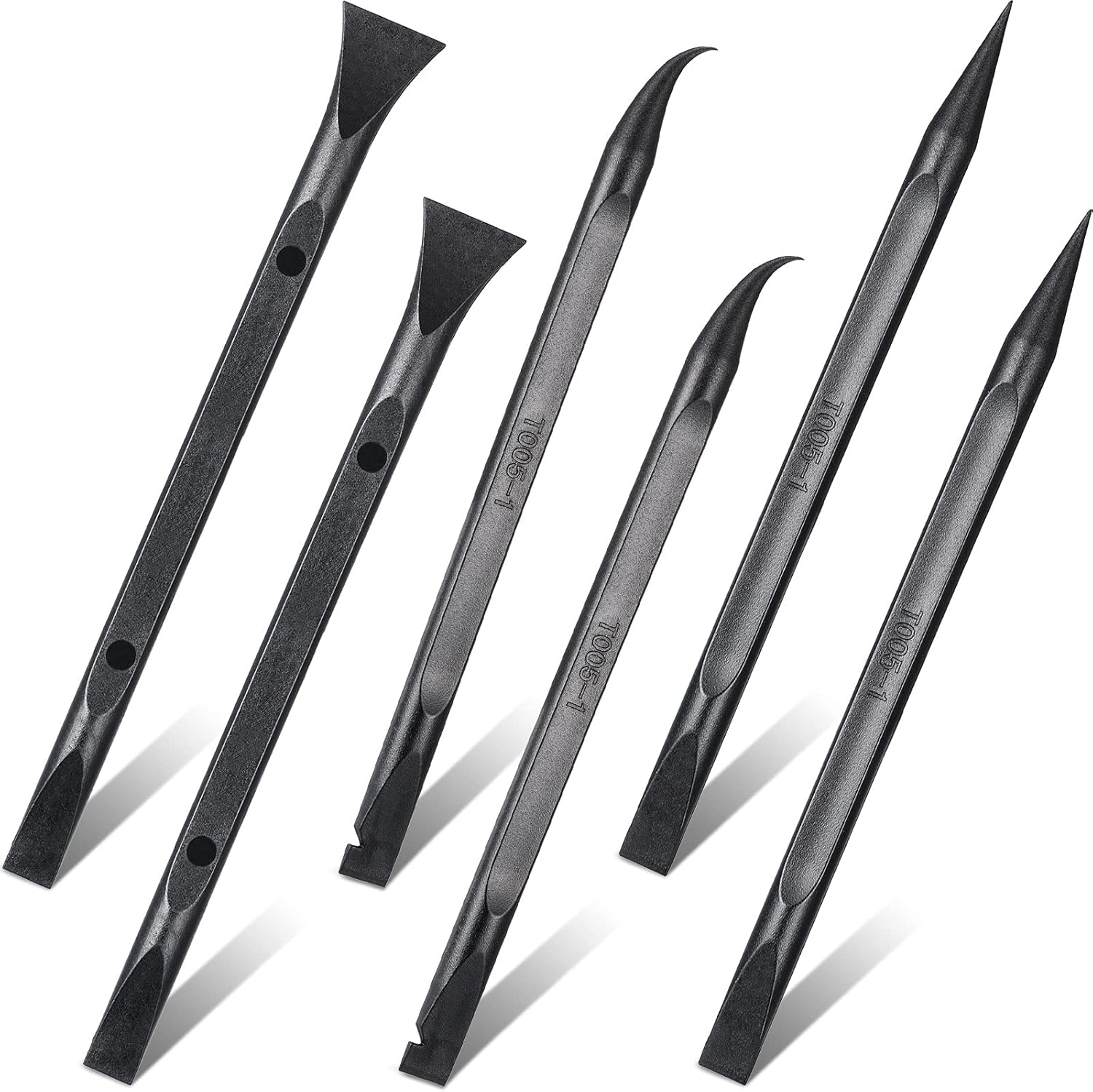 Honoson 6 Pcs Plastic Scraper Cleaning Tool Carbon Fiber Ticket Scratcher Tool Multi Purpose Stiff Scraper Pen Shaped Scraper for Tight Spaces, Kitchen, Crevices, Food, Paint(Black) eBaydiy Tools